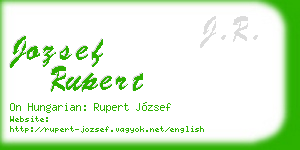 jozsef rupert business card